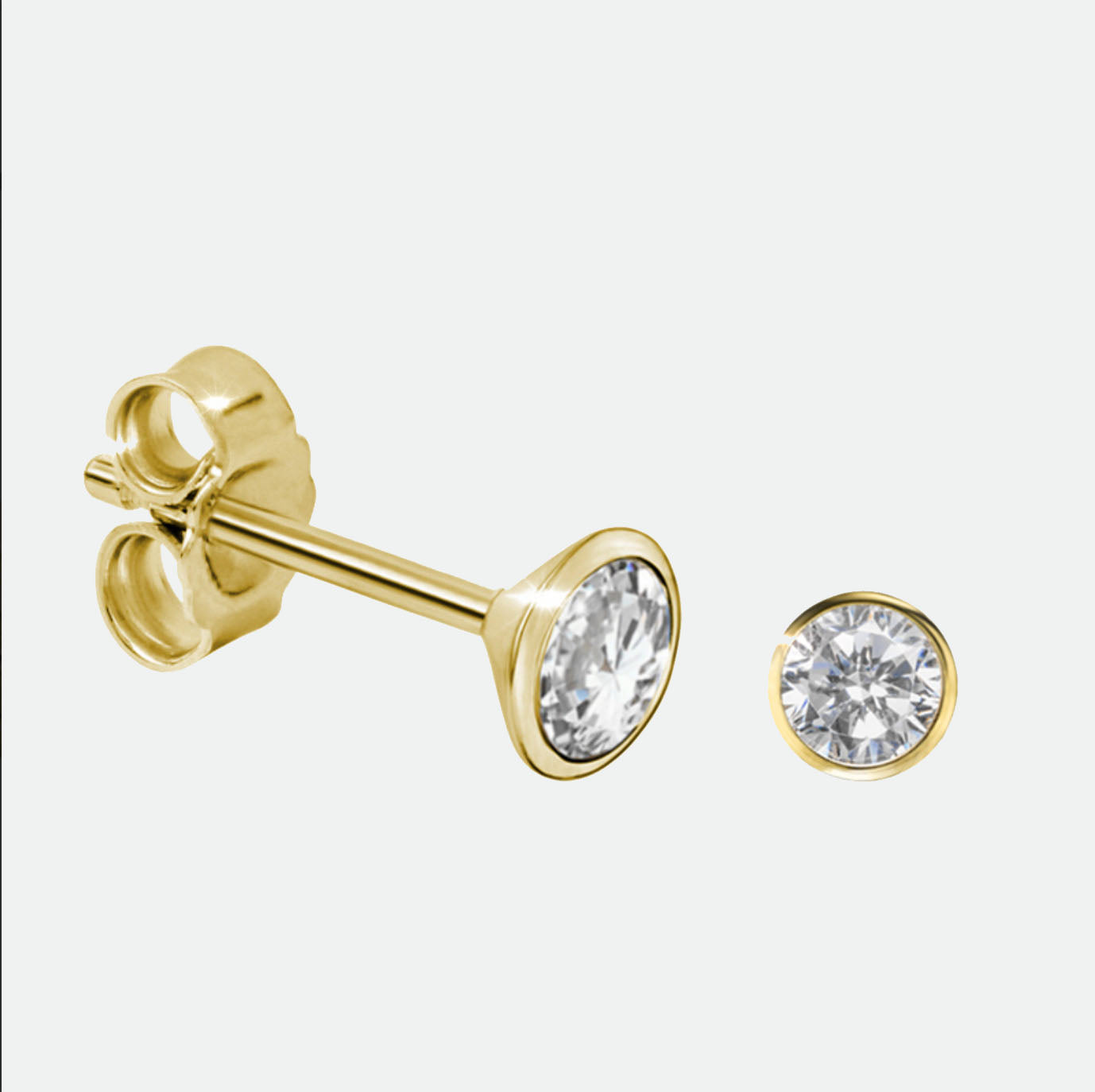 Ohrstecker mit Lab Grown Brillant 0,20 ct. Gold 585