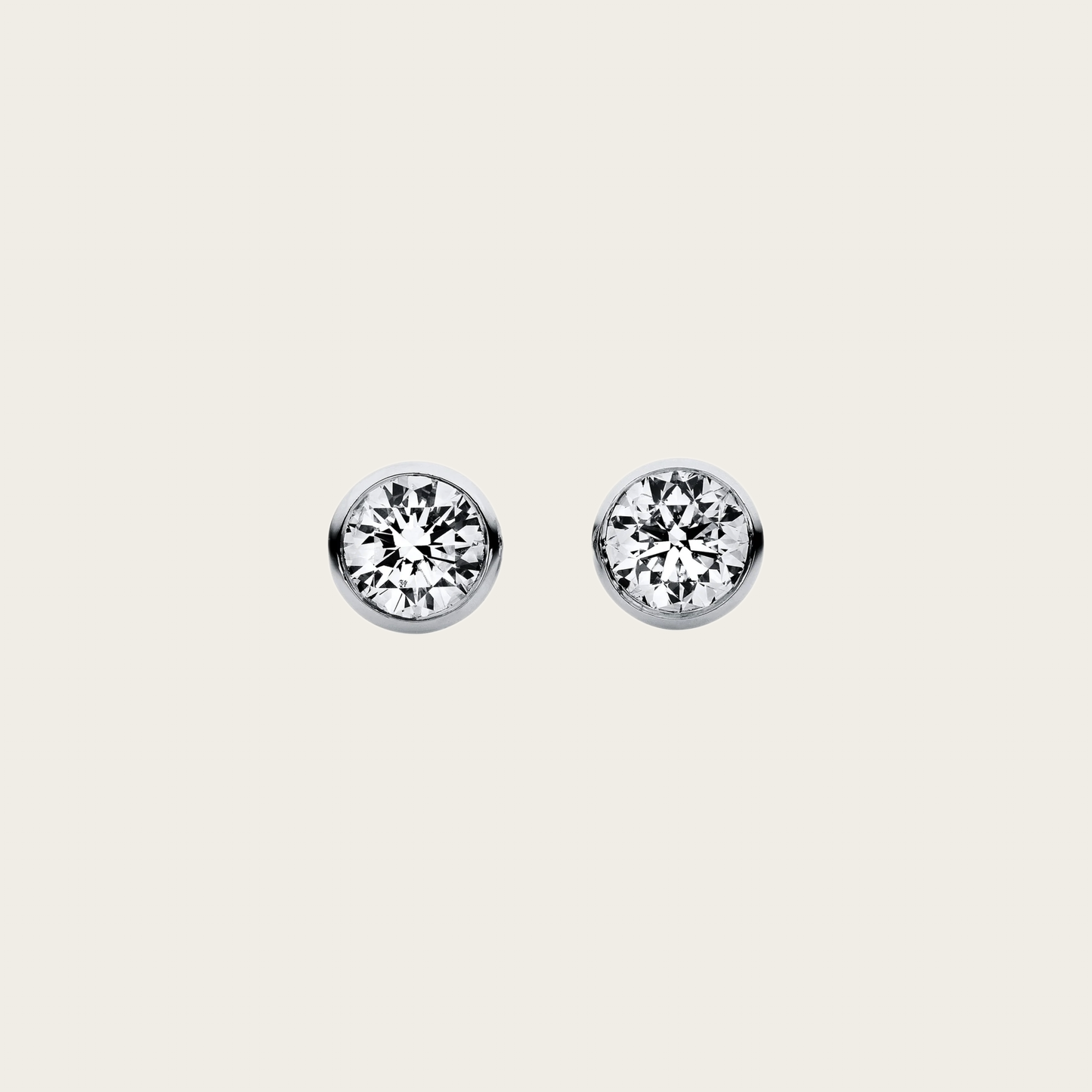 Solitaire Ohrstecker, 750er Weißgold
