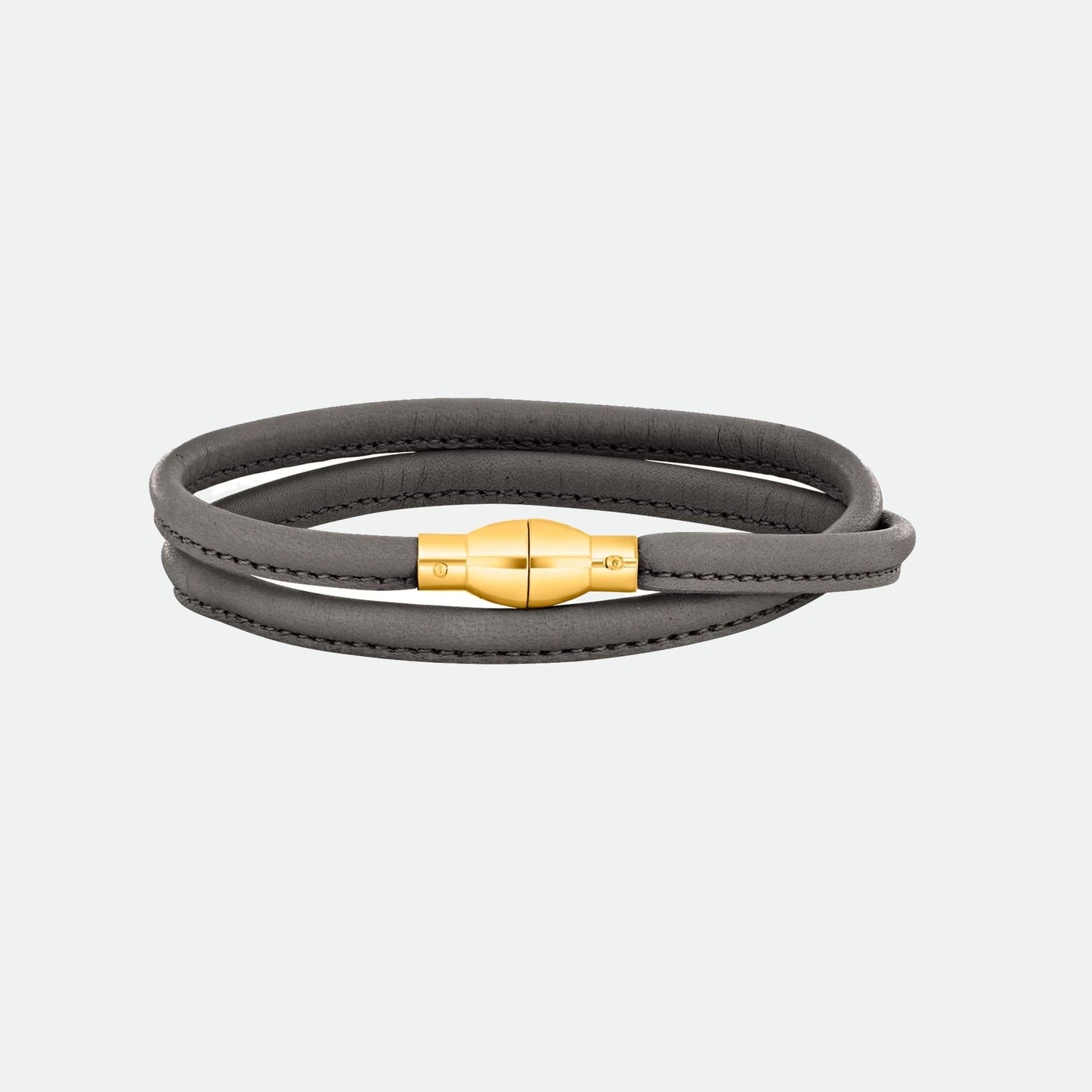 Lederarmband Grau