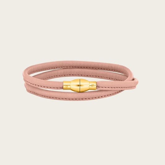 Lederarmband Rosa