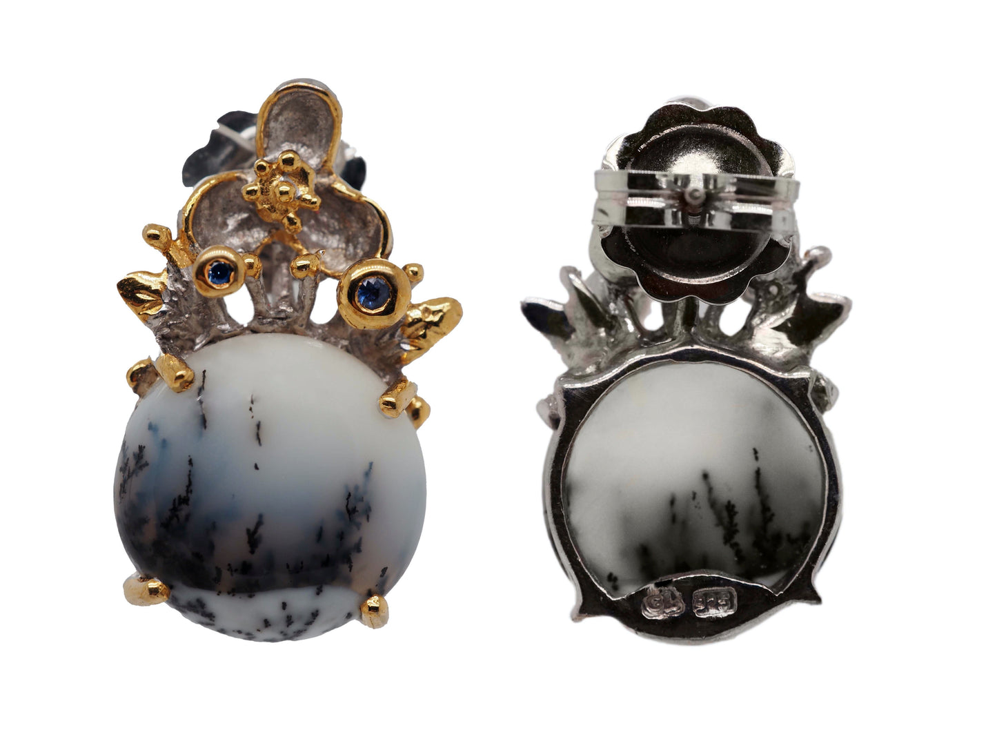 Dendritic Opal Earring