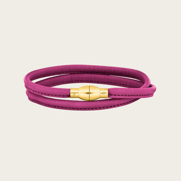Lederarmband in Fuchsia