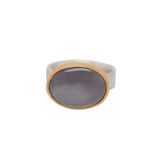 Grauer Mondstein Ring