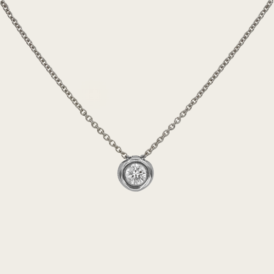 Solitaire Collier - 750er Weißgold mit Brillant