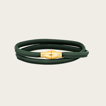 Lederarmband in Grün