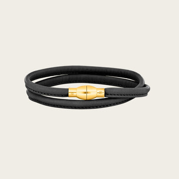Lederarmband in Schwarz